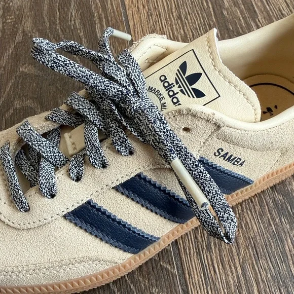 Adidas Originals Samba Kids’ Warm Vanilla/Night Indigo Gum (GS) Sneaker—K2 - Picture 12 of 14